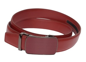 Curea barbati eleganta pentru costum piele naturala, Bordeaux, 3.5cm TK12BR - Img 6