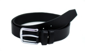 Curea casual barbati din piele naturala - Negru crapat CC400N21