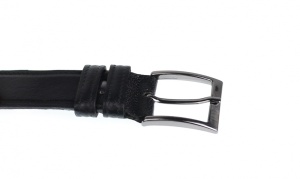 Curea neagra barbati eleganta din piele naturala 3 cm - DR3NCN - Img 2
