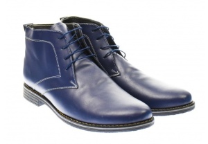 Ghete barbati casual din piele naturala bleumarin PHBONDBLM - Img 4