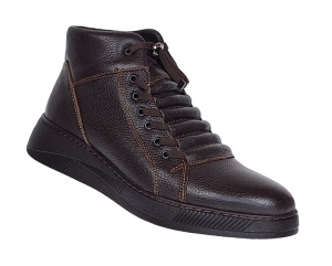 Ghete barbati casual din piele naturala, cu elastic, imblanite Maro GS414M - Img 7
