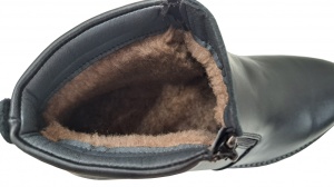Ghete barbati casual din piele naturala cu fermoar imblanite - 247N - Img 4