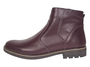 Ghete barbati casual din piele naturala cu fermoar imblanite GKR115VIS - Img 2