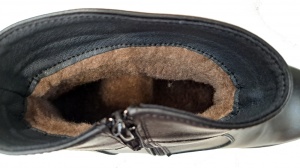 Ghete barbati casual, din piele naturala, cu fermoar, imblanite, Y044N - Img 3