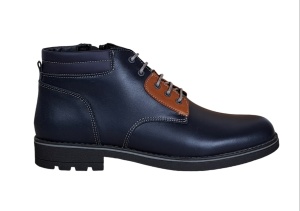 Ghete barbati casual, din piele naturala, cu siret, imblanite, bleumarin, GKR Imperium - GKR65BL - Img 7