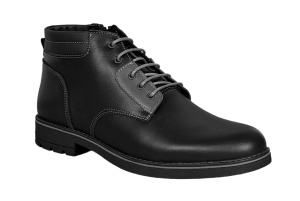 Ghete barbati casual, din piele naturala, cu siret si fermoar, imblanite, negru, GKR Imperia - GKR65N - Img 3
