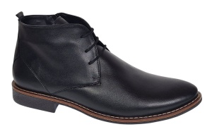 Ghete barbati casual din piele naturala de culoare neagra STDG184N - Img 1