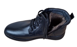 Ghete barbati casual din piele naturala imblanite PH350NBOX - Img 5