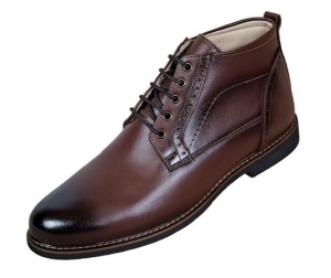 Ghete barbati casual din piele naturala maro imblanite Karo GKR56M - Img 11