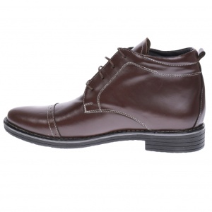 Ghete barbati din piele naturala casual-elegant, imblanite, cu sireturi, GBOND1M - Img 2