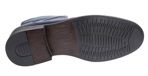 Ghete barbati din piele naturala, imblanite, elegante, cu fermoar, Bleumarin - GB99BLA1 - Img 3