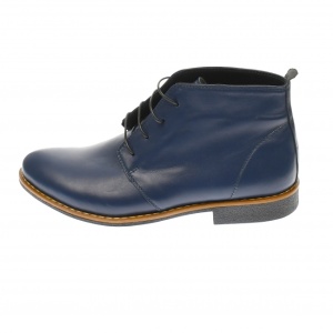 Ghete barbati office, elegante, din piele naturala bleumarin, Elion GB43BL - Img 2