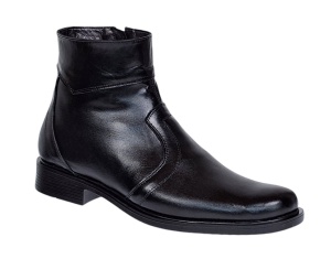 Ghete barbati office elegante din piele naturala cu fermoar negru TANCAN