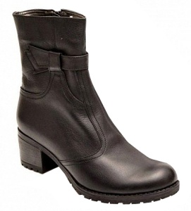 Ghete dama casual negre din piele naturala box GD204N - Img 1