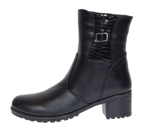 Ghete dama din piele naturala cu fermoar imblanite MVS21CT - Img 8