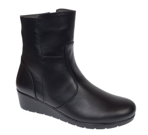 Ghete dama din piele naturala cu fermoar imblanite Orto Negre MVS77ORTO