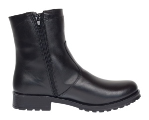 Ghete dama din piele naturala imblanite de culoare neagra MVS73N - Img 5