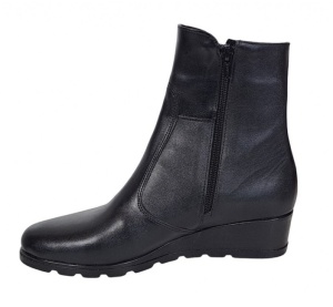 Ghete dama din piele naturala imblanite - Model Orto Negru 156 - Img 4