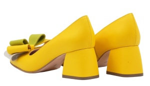 Marimea 39, 42 Pantofi dama eleganti din piele naturala LNAB1 Galben - Img 2