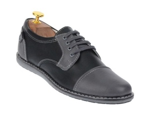 Marimea 39 Pantofi sport barbati din piele naturala GRI - L338NGRI