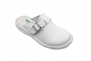 Oferta Marimea 35 Saboti medicali femei, albi din piele naturala box, Med-Line LBR127A - Img 2
