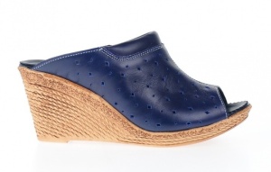 Oferta marimea 36, 37, 40- Saboti dama de vara din piele naturala cu perforatii - LPAPUCTEABL - Img 3
