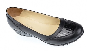 Oferta marimea 36, 37 - Pantofi dama, piele naturala in combinatie cu piele lac, cu platforma - Made in Romania LP12N - Img 5