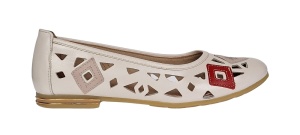 OFERTA MARIMEA 36 Balerini dama, de vara, din piele naturala - SCV403BEJ - Img 3