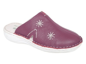 Oferta Marimea 36 Saboti medicali femei, Magenta din piele naturala box, Med-Line LBR298MOV