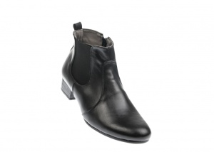 Oferta marimea 37 Botine dama negre din piele naturala cu elastic - LNA275C - Img 7