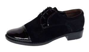 Oferta marimea 38, 39,40 - Pantofi dama casual din piele naturala intoarsa si lacuita - LP10NNLACVEL - Img 3