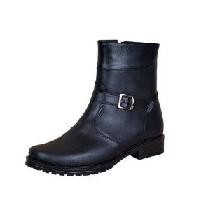 OFERTA MARIMEA 38, 40 - Ghete dama, din piele naturala, cu fermoar, negru, imblanite - LGCATN - Img 7
