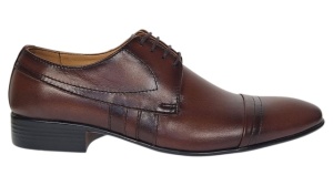 Oferta marimea 39 Pantofi barbati eleganti din piele naturala maro L032MBOX - Img 4