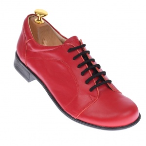 Oferta marimea 39 - Pantofi dama, model casual din piele naturala, rosii - LP53RED - Img 2