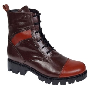 Oferta marimea 39Ghete dama din piele naturala cu siret si fermoar Amanda Maro LG215MM