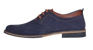 Oferta marimea 40 Pantofi barbati casual din piele naturala bleumarin 410BLEU - Img 3