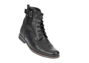 Oferta marimea 41 - Ghete barbati din piele naturala, imblanite Negru Oxford - LGBOND2NC