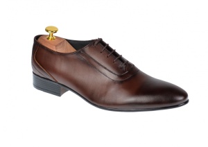 OFERTA MARIMEA 41 - Pantofi Barbati Office, Eleganti, din Piele Naturala, Maro, CIUCALETI SHOES