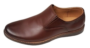 Oferta Marimea 43 Pantofi barbati casual din piele naturala maro fara siret L330ELM - Img 6