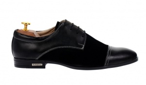 Oferta marimea 44, Pantofi barbati eleganti din piele naturala L959NBENY - Img 5