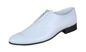 Pantofi barbati, albi, eleganti, din piele naturala box - MOD1ALBBOX - Img 4