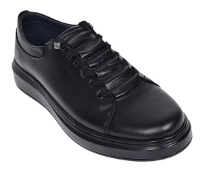 Pantofi barbati casual din piele naturala AK Negru GKR96N - Img 2