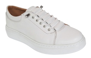 Pantofi barbati casual din piele naturala Alb GK96A - Img 9