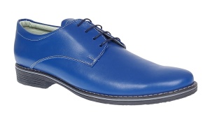 Pantofi barbati casual din piele naturala, Albastru 859AL - Img 4