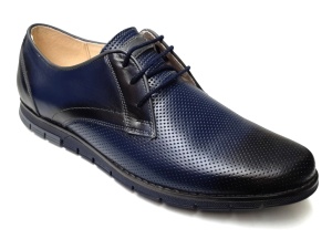 Pantofi barbati casual din piele naturala bleumarin 1010BLM