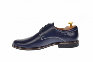 Pantofi barbati casual din piele naturala bleumarin inchis, P80BLM