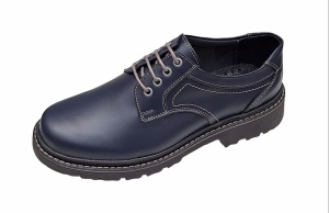 Pantofi barbati, casual, din piele naturala bleumarin, Mark - MARK3BLUE - Img 2