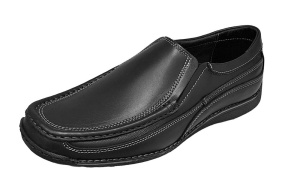 Pantofi barbati casual din piele naturala cu elastic Bleumarin, GKR110N - Img 4