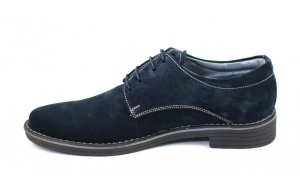 Pantofi barbati casual din piele naturala intoarsa bleumarin - Marimei 44 - Img 4