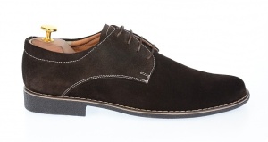 Pantofi barbati casual din piele naturala intoarsa - Model Maro Brun PAVELMARO - Img 2